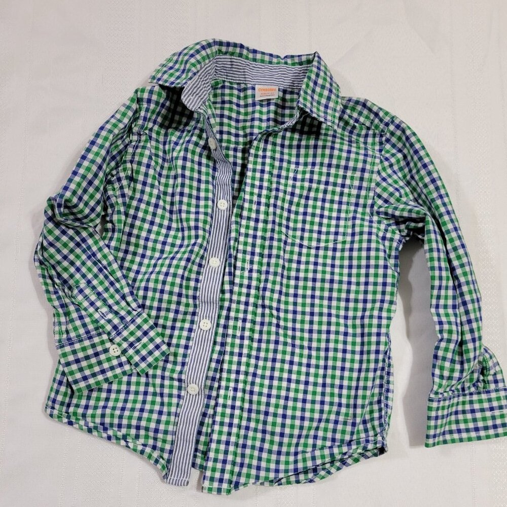 Gymboree XS 3-4 yrs. VGUC plaid Shirt. Mixed Bin Z29